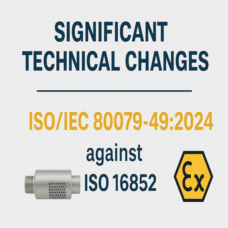 Changes of ISO/IEC 80079-49 against ISO 16852